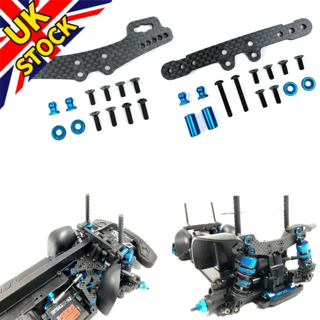 For TAMIYA XV01 RC Car Body Front Rear Shock Absorber Carbon Fiber Bracket Stand