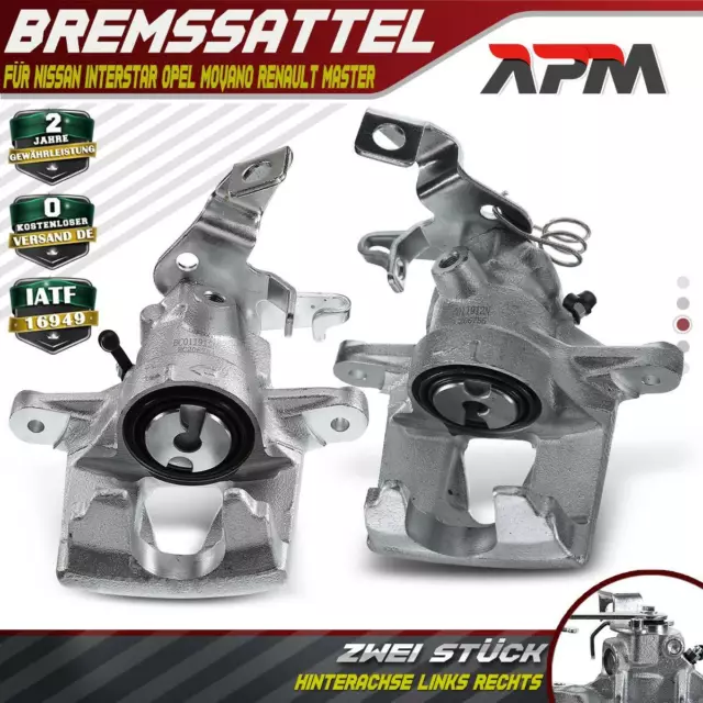 2x Bremssattel Hinten L + R für Nissan Interstar Opel Movano Renault Master 2