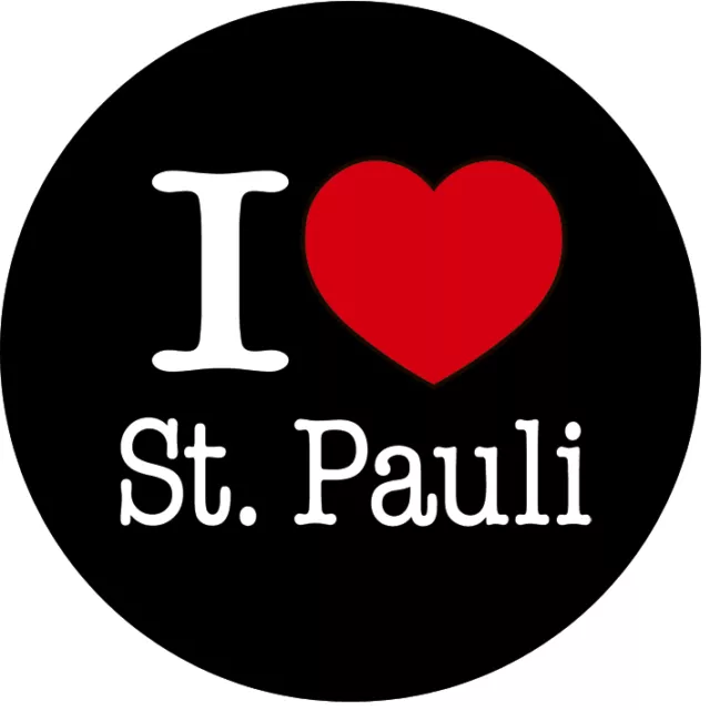 Kuehlschrankmagnet Magnet Schild Button Magnete I love St. Pauli 16249