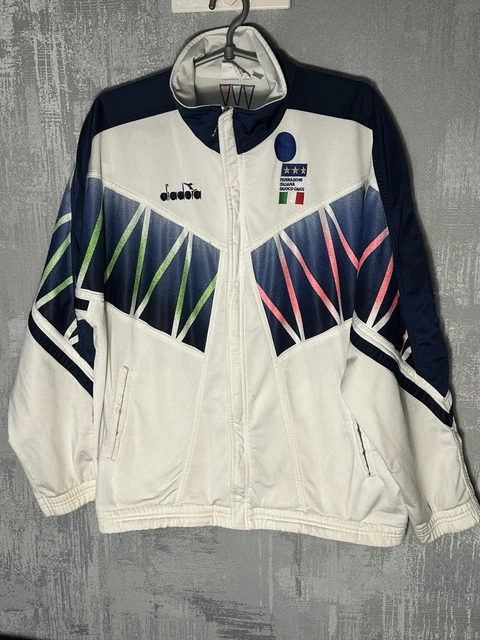 Veste Vintage Coupe Du Monde De Football Italie 1994 - Diadora, Taille L, Occasion Bon état