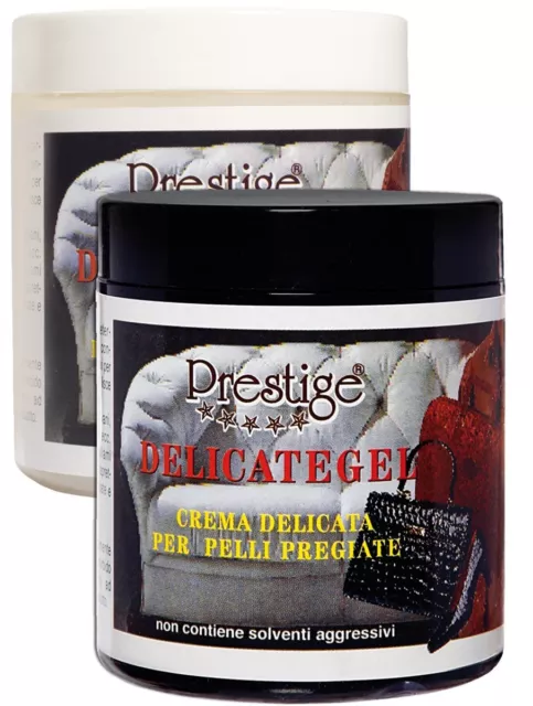 Lucido Prestige per Scarpe Borse Divani e Accessori in Pelle Neutro e Nero 250ml