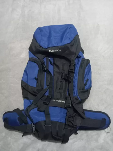 EUROHIKE PATHFINDER II 45 Rucksack Backpack with Rain Cover Blue Hiking Camping 23.99 PicClick UK