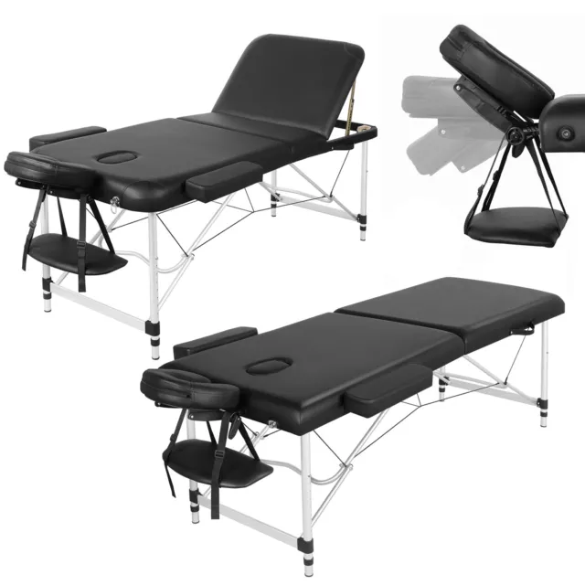 Massageliege Alu Massagetisch Massagebank klappbar Mobil Therapieliege 2/3 Zonen