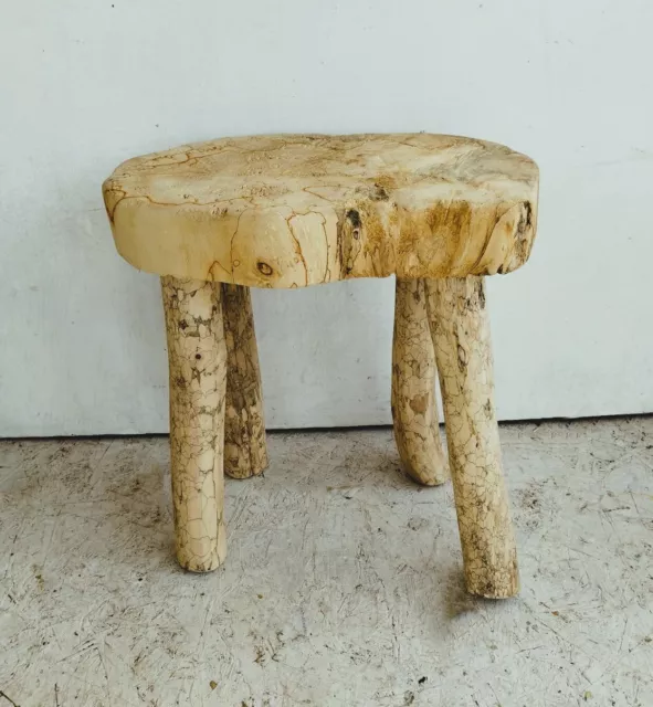 Driftwood Stool, Driftwood side table, wooden milking stool, Rustic stool /table
