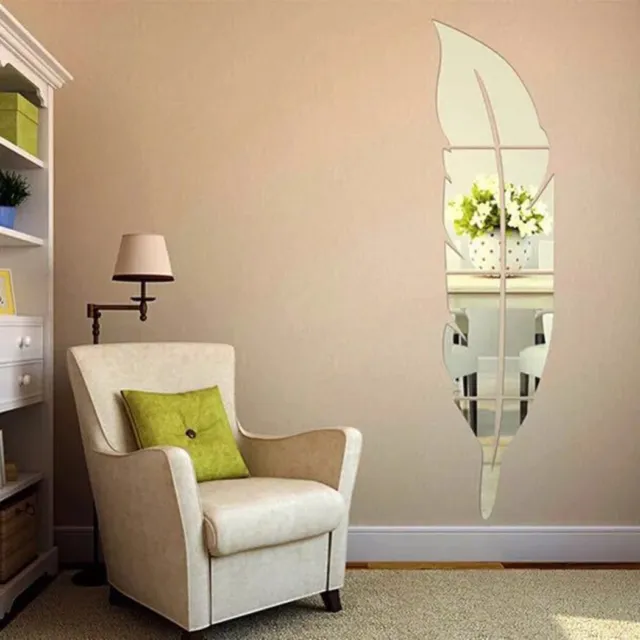 Aggiungi profondità e dimensioni alle tue pareti con adesivo specchio in piuma