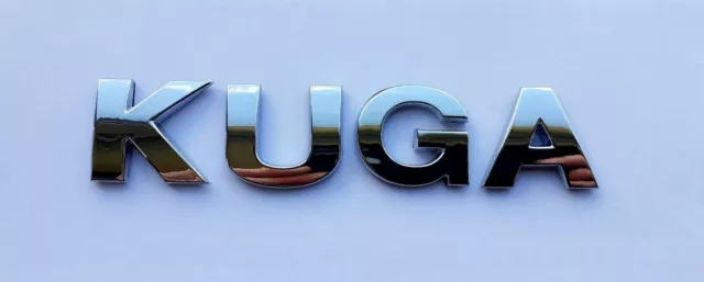 New Chrome 3D Self-adhesive Car Letter badge emblem sticker Spelling KUGA