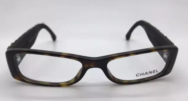 CHANEL 3290Q 714 Eyeglasses Glasses Brown Tortoise Quilted Gold CC 54mm  w/case $345.00 - PicClick