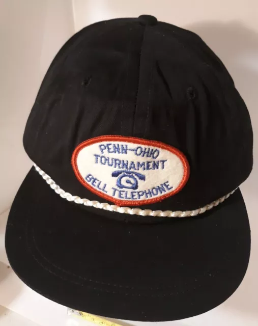 Penn Ohio Golf Tournament Bell Telephone Hat Cap Black Rope Imperial Denver Co.