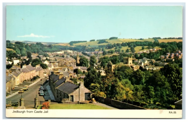 Postcard Jedburgh from Castle Jail Roxburghshire Scotland