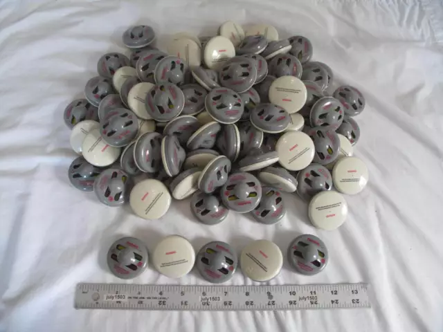 (100) Alpha Ink Tags Round Security Anti-Theft Retail Cothing with pins (xx)