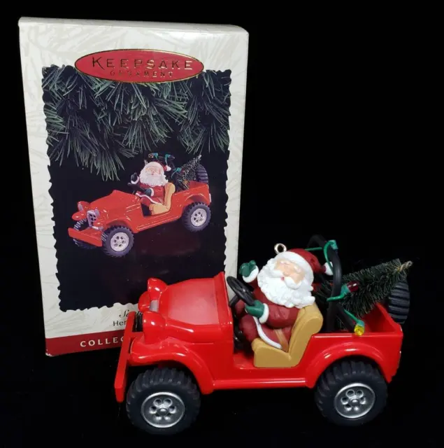 Hallmark Keepsake Ornament 1996 Santa's 4x4 Jeep Here Comes Santa