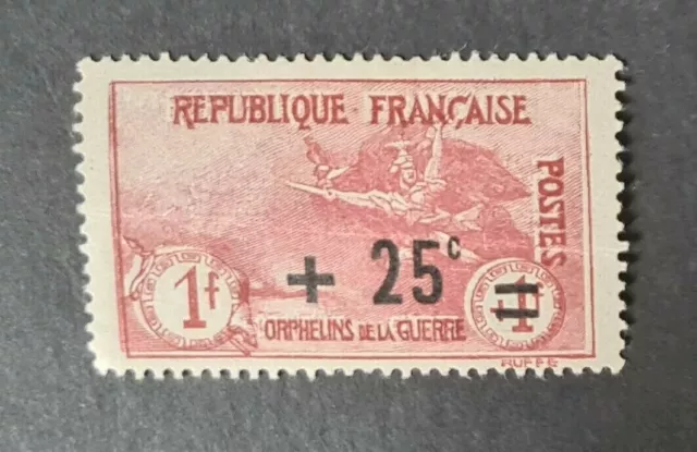 Stamps France 1922 War Orphans Sg394 1F Mint Hinged - #8488