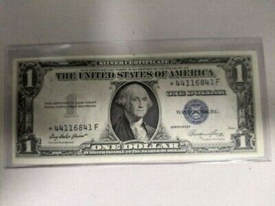 Series 1935 E Blue Seal One Dollar Silver Certificate Star Note excellent cond