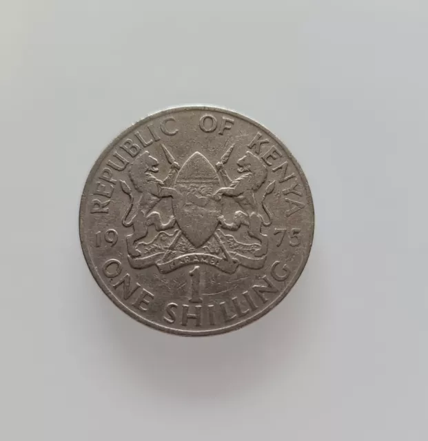 1975 Kenya One Shilling - Old Antique Coin
