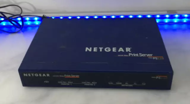 NetGear Print Server PS110 10/100 Ethernet 2 Port Parallel #L5