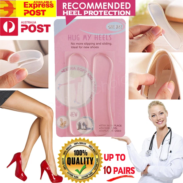 Women High Heel Shoe Pad Insole Cushion Gel Silicone Grip Back Liner Protector