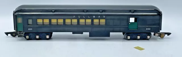 Gilbert American Flyer S Gauge #653 Olive Green Pullman Combine - Pretty Amazing