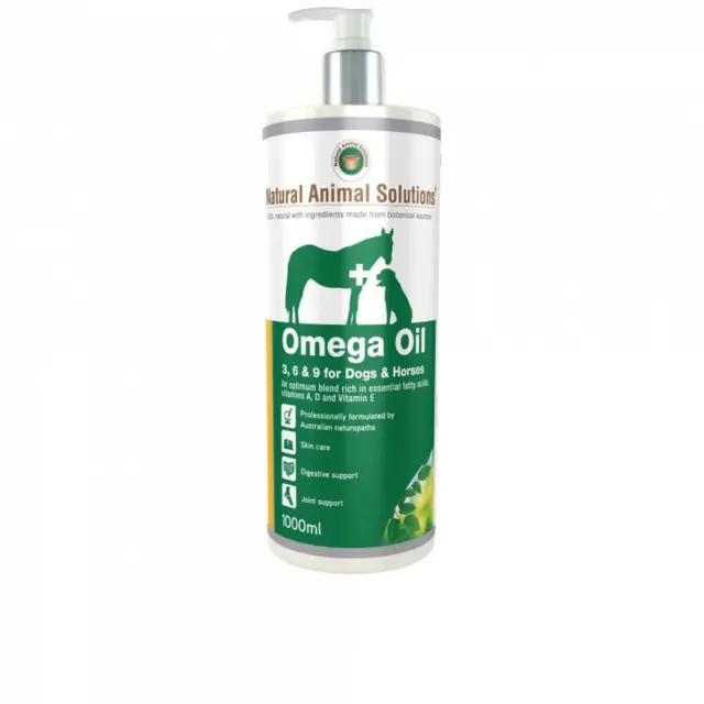 Natural Animal Solutions Omega Oil 3,6 & 9 For Dogs and Horses - 1L