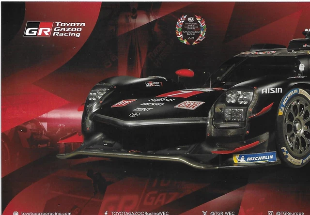 Carte Toyota Gazoo Team n° 7 24 heures du Mans 2025, format 20