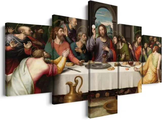 YOUHONG 5 Piece Last Supper Wall Decor Leonardo Da Vinci Wall Art Religious Wall