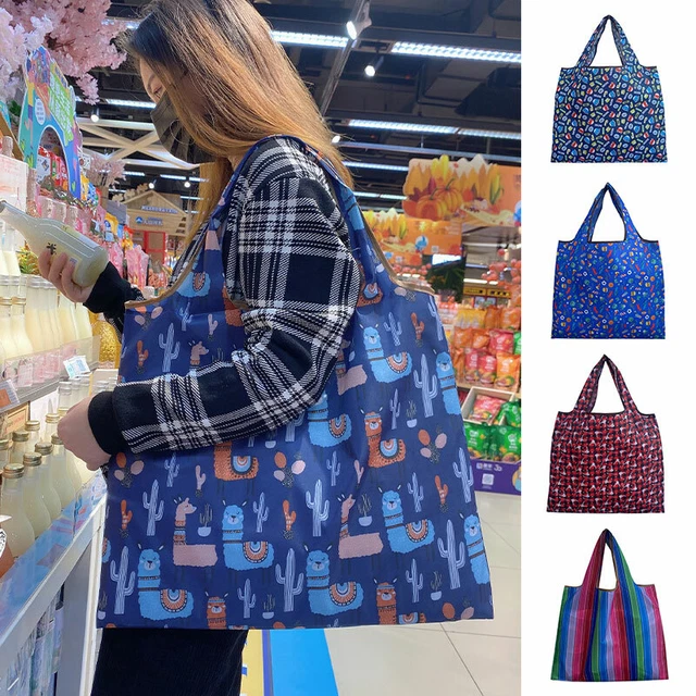 Borsa per la spesa grande spesso doppio strato pieghevole impermeabile impermeabile dalla A alla Z