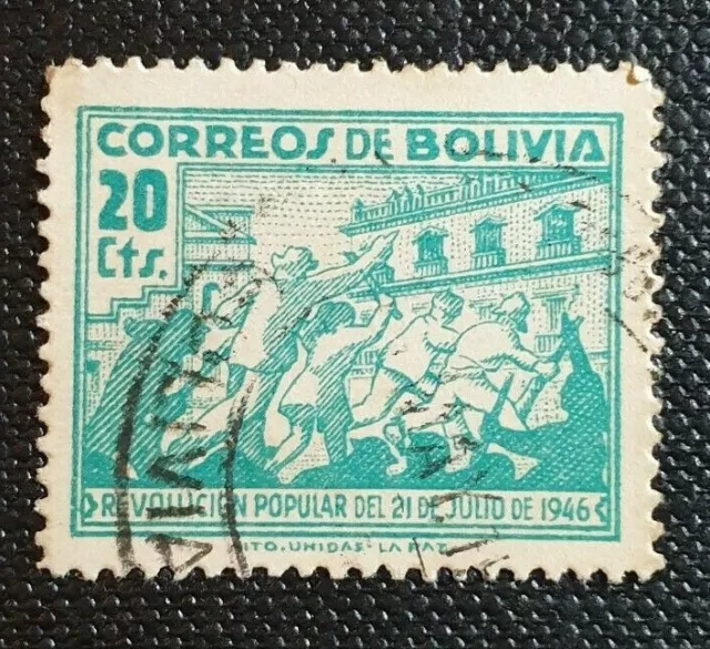 1947 Bolivia "Revolution Of July 21" Part Set 4 Values Spanning Sg456-461 Used 2