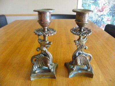 Paire de bougeoirs dragons chinois - Louer Luminaires Bougeoir