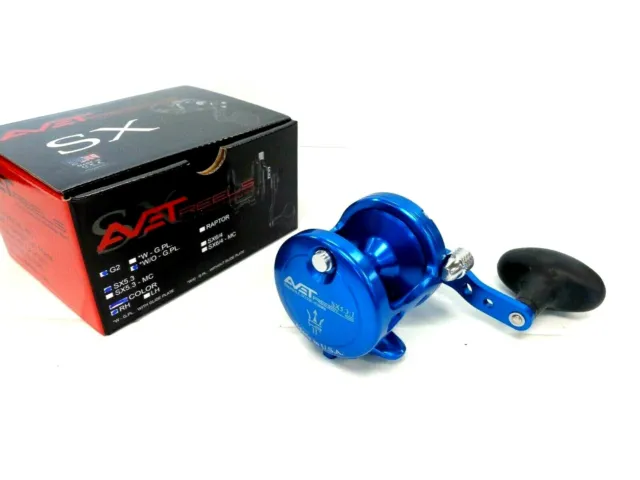 Avet SX5.3 G2 NGP Single Speed Lever Drag Reel - Right Hand - BLUE