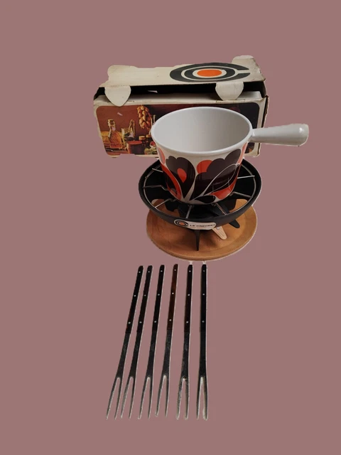 Le Creuset - Fondue service - Art Deco - Iron - Catawiki