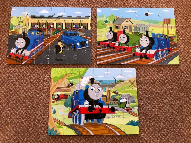 THOMAS THE TANK engine Chunky Jig Saw puzzles in wooden box £4.00 ...