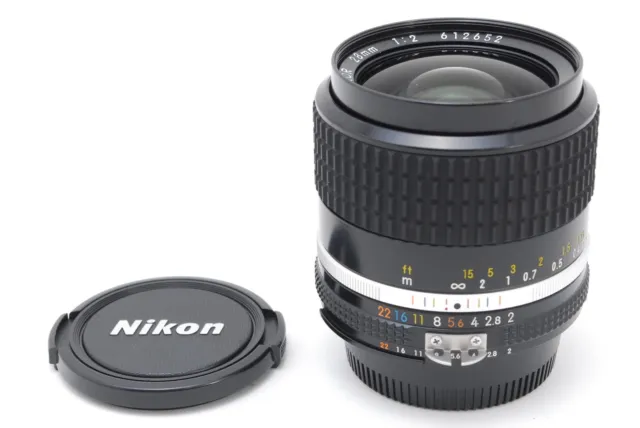 【NUOVO DI ZECCA】 Obiettivo fotocamera grandangolare Nikon Nikkor Ais Ai-s 28 mm f/2 dal Giappone