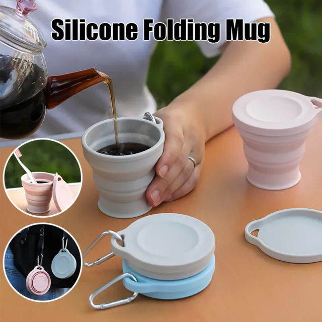 180ml Folding Cup Mini Telescopic Cup Silicone Portable Tea Cup Outdoor Travel