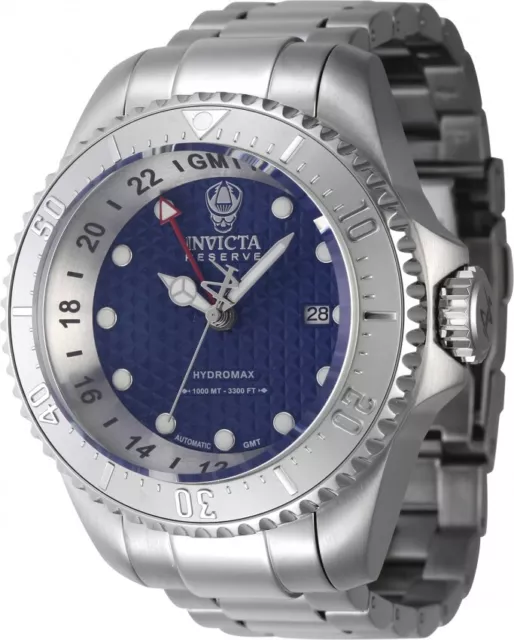 Invicta Unisex Reserve Hydromax 52mm Blue Dial Stainless Steel Automatic Watch