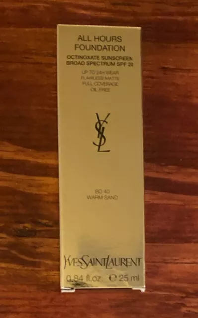 YSL Yves Saint Laurent All Hours Foundation 0.84 fl oz BD 40 - Warm Sand