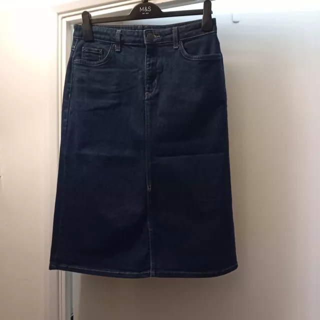 Marks and Spencer - Indigo Denim Skirt - Size 12