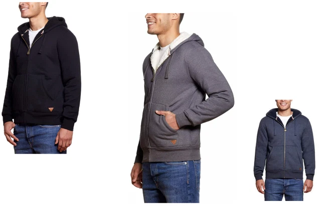 Weatherproof Vintage Men's Fleece Lined Hoodie Full Zip Jacket