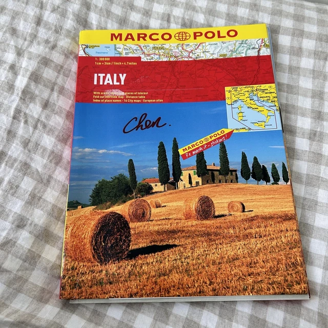 Italy Atlas by Marco Polo Spiral Bound Map - see description