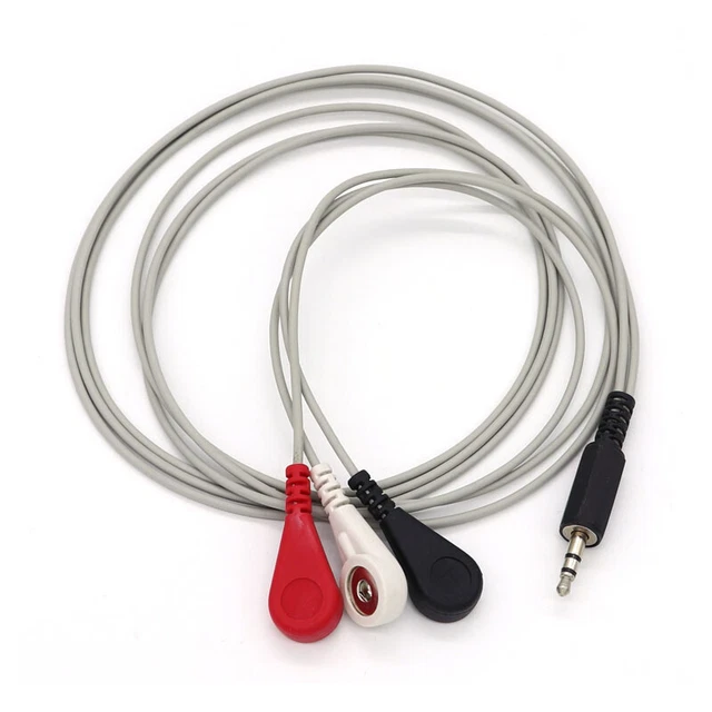 fits For Patient Monitor 3-Lead ECG/EKG Cable Buckle Type  DC3.5 Plug Lab ECG 1M