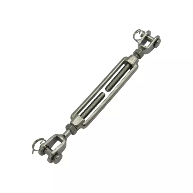 Stainless Steel Open Body Turnbuckle Jaw & Jaw M6 (Wire Rope Rigging Screw)