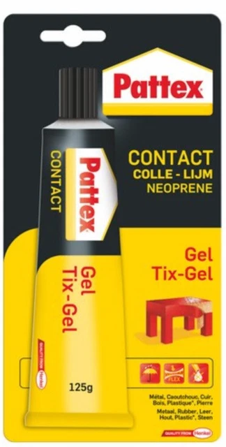 Pegar Contacto Con Gel 125Gr Montaje Chapado para Todo Materiales Pattex