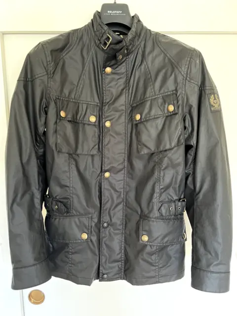 CROSBY WAXED cotton motorcycle jacket black - - PicClick