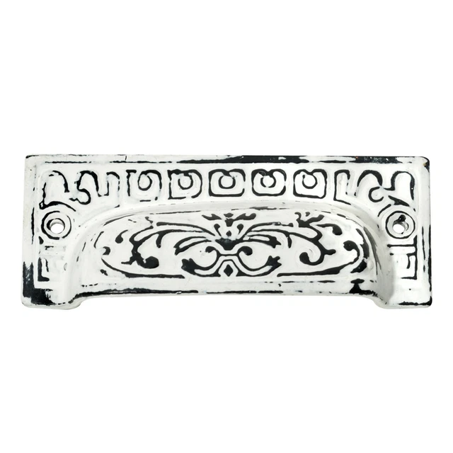 Muschelgriff Schalengriff Möbelgriff Griffmuschel Orient weiß 94 x 20 x 38 mm