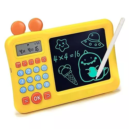 Math Games with LCD Writing Tablet,Calculator Games for Kids,Educational Math