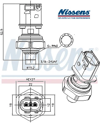 A/C High Pressure Sensor Switch Nis301026 Nissens I