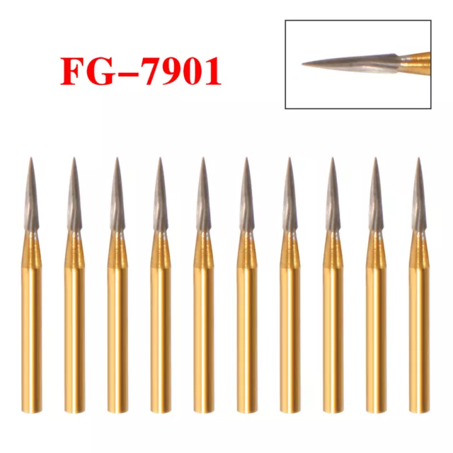 Dental Tungsten Carbide Burs Trimming & Finishing & Polishing Flame FG 7901