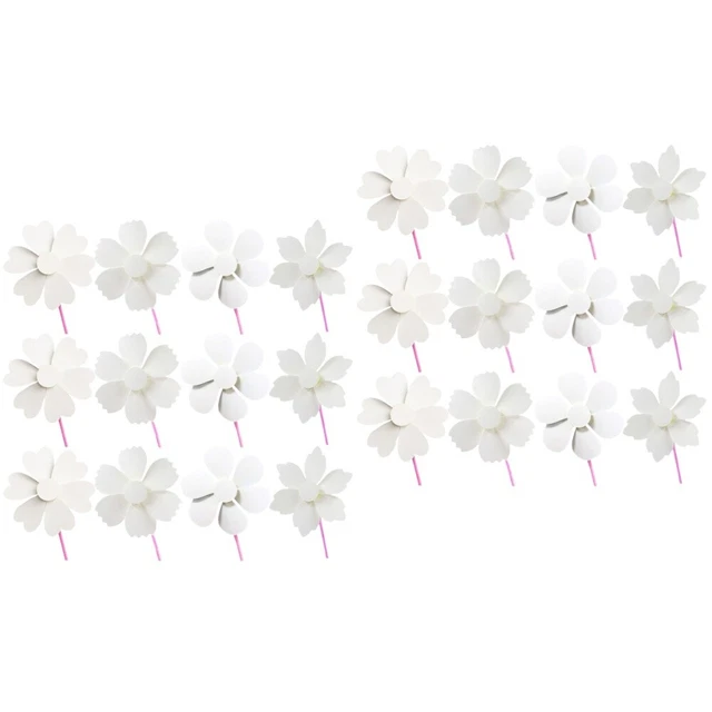 24 PCs leeres Pinwheel Unbemalte Pinwheel DIY Malerei Zeichnung Pinwheel für