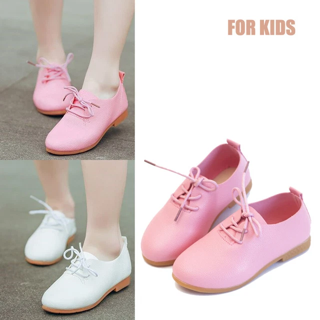 Scarpe stringate abito da sposa formale Oxford bambine bambine bambini taglia Regno Unito