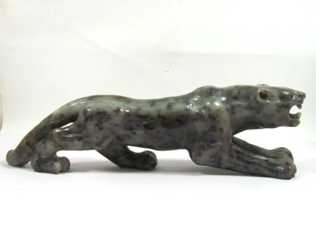 Chinese Exquisite Hand-carved Cheetah carving natural Dushan jade statue