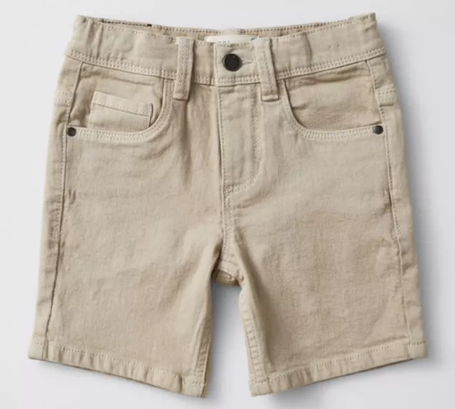 Boys size 8 Target sand denim shorts adjustable waist  stretch NEW  8673