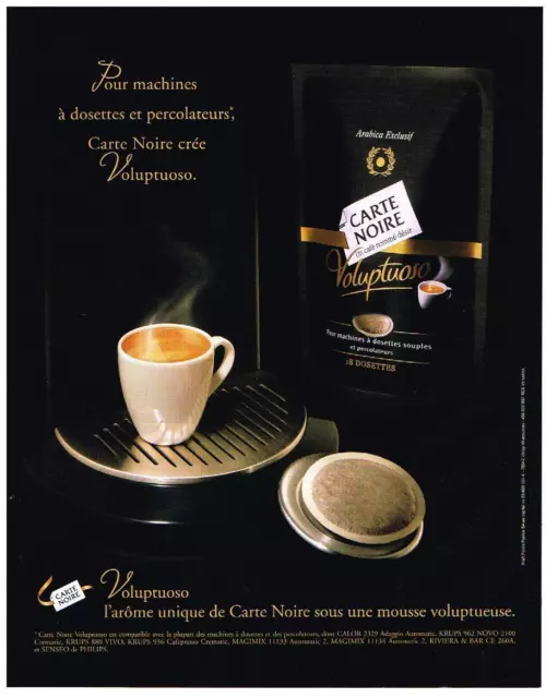 PUBLICITE ADVERTISING 065 2002 CARTE NOIRE café dosette EXPRESSO